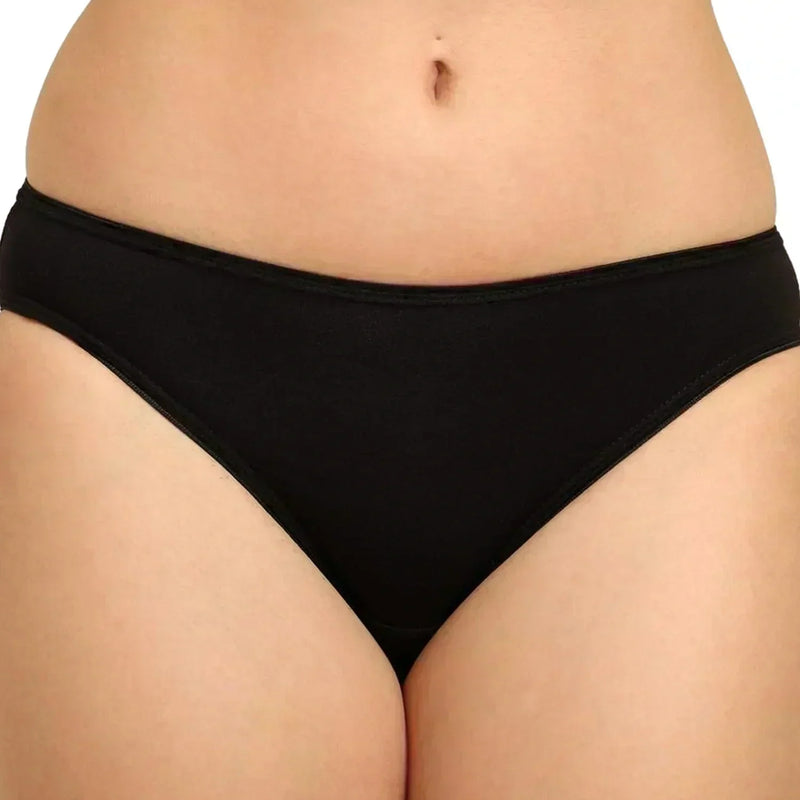 Bamboo Fabric Low Rise Bikini Panty – Fuchsia & Black | Pack of 2