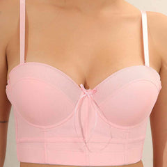 Brachy Women's Pink Underwired Lightly Padded Bralette Multiway Bra