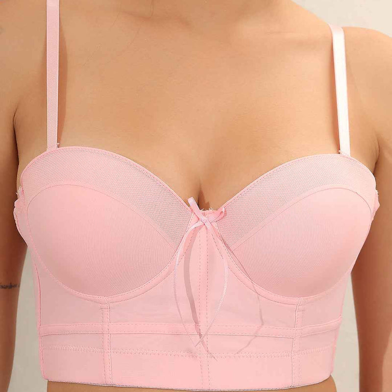 Brachy Women's Pink Underwired Lightly Padded Bralette Multiway Bra