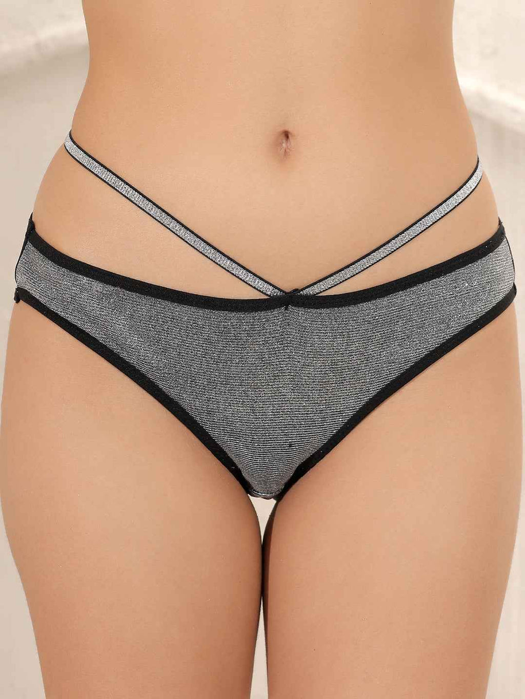 Brachy Women Luxury Sexy Sparkly Crystal Diamond Club Bra and Mid Waist Shiny Panty Lingerie Set