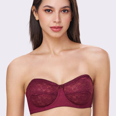 CITRA | Breathable Lace Strapless Bra – Wired, Multiway Straps