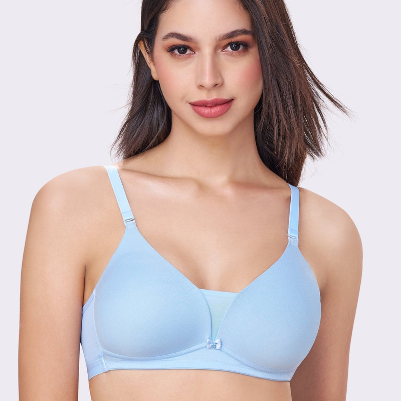 PIXIE | Seamless Cotton Comfort – Triangle Cup, Padded, Non-Wired T-Shirt Bra