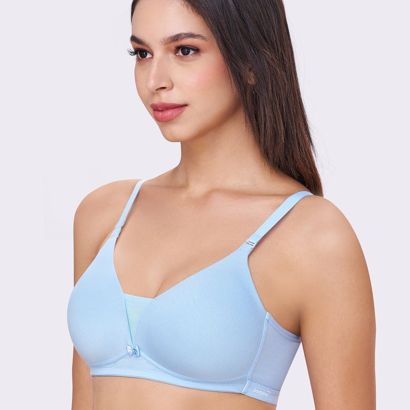 PIXIE | Seamless Cotton Comfort – Triangle Cup, Padded, Non-Wired T-Shirt Bra