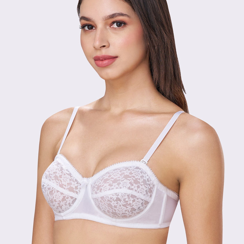 CITRA | Breathable Lace Strapless Bra – Wired, Multiway Straps