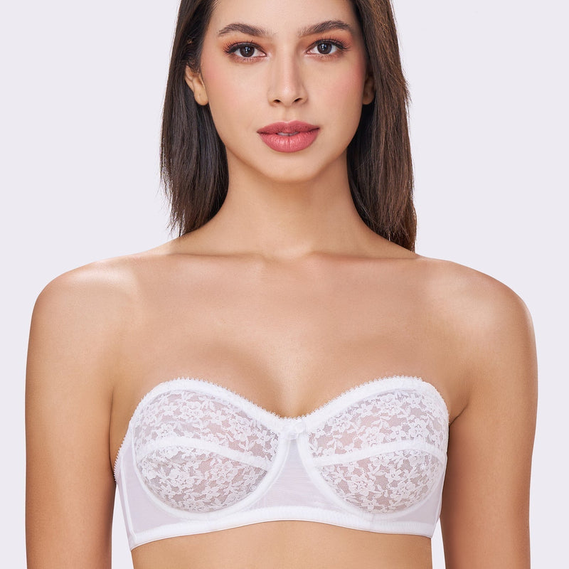 CITRA | Breathable Lace Strapless Bra – Wired, Multiway Straps