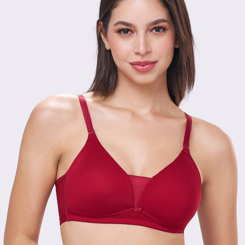 PIXIE | Seamless Cotton Comfort – Triangle Cup, Padded, Non-Wired T-Shirt Bra