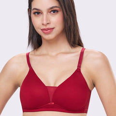 PIXIE | Seamless Cotton Comfort – Triangle Cup, Padded, Non-Wired T-Shirt Bra