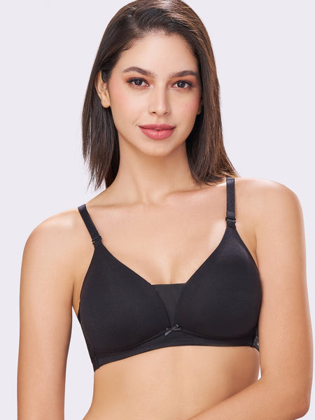 PIXIE | Seamless Cotton Comfort – Triangle Cup, Padded, Non-Wired T-Shirt Bra