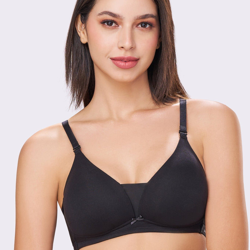 PIXIE | Seamless Cotton Comfort – Triangle Cup, Padded, Non-Wired T-Shirt Bra