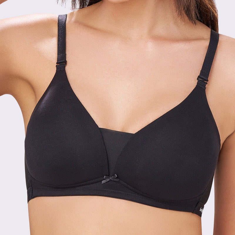 PIXIE | Seamless Cotton Comfort – Triangle Cup, Padded, Non-Wired T-Shirt Bra