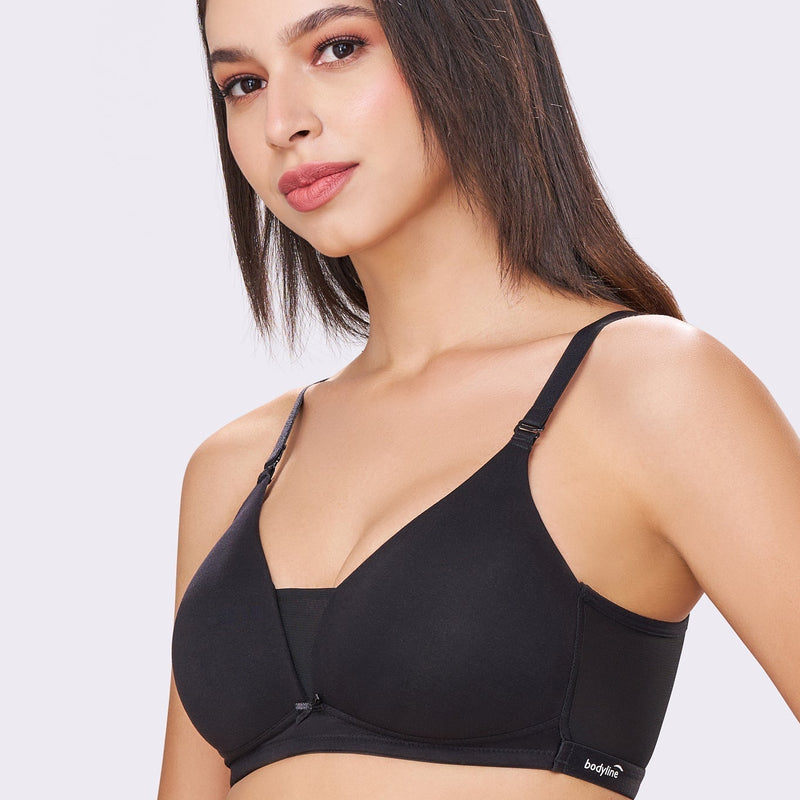 PIXIE | Seamless Cotton Comfort – Triangle Cup, Padded, Non-Wired T-Shirt Bra