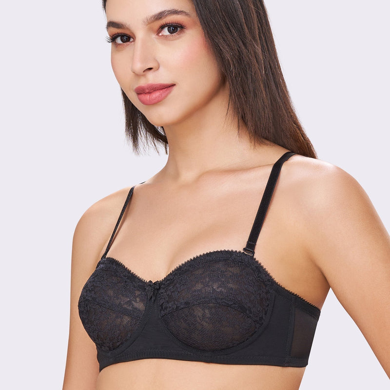 CITRA | Breathable Lace Strapless Bra – Wired, Multiway Straps