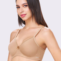 BETH | Seamless Cotton Comfort – Padded, Non-Wired T-Shirt Bra