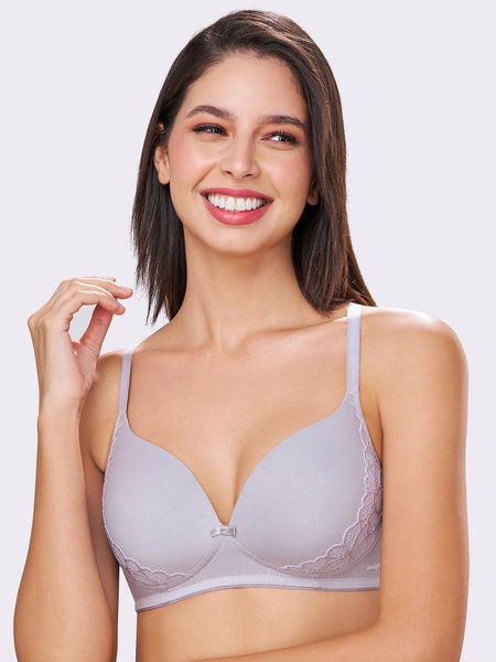 FELICITY | Lace Trim Everyday Seamless Lift – Lightly Padded, Non-Wired T-Shirt Bra