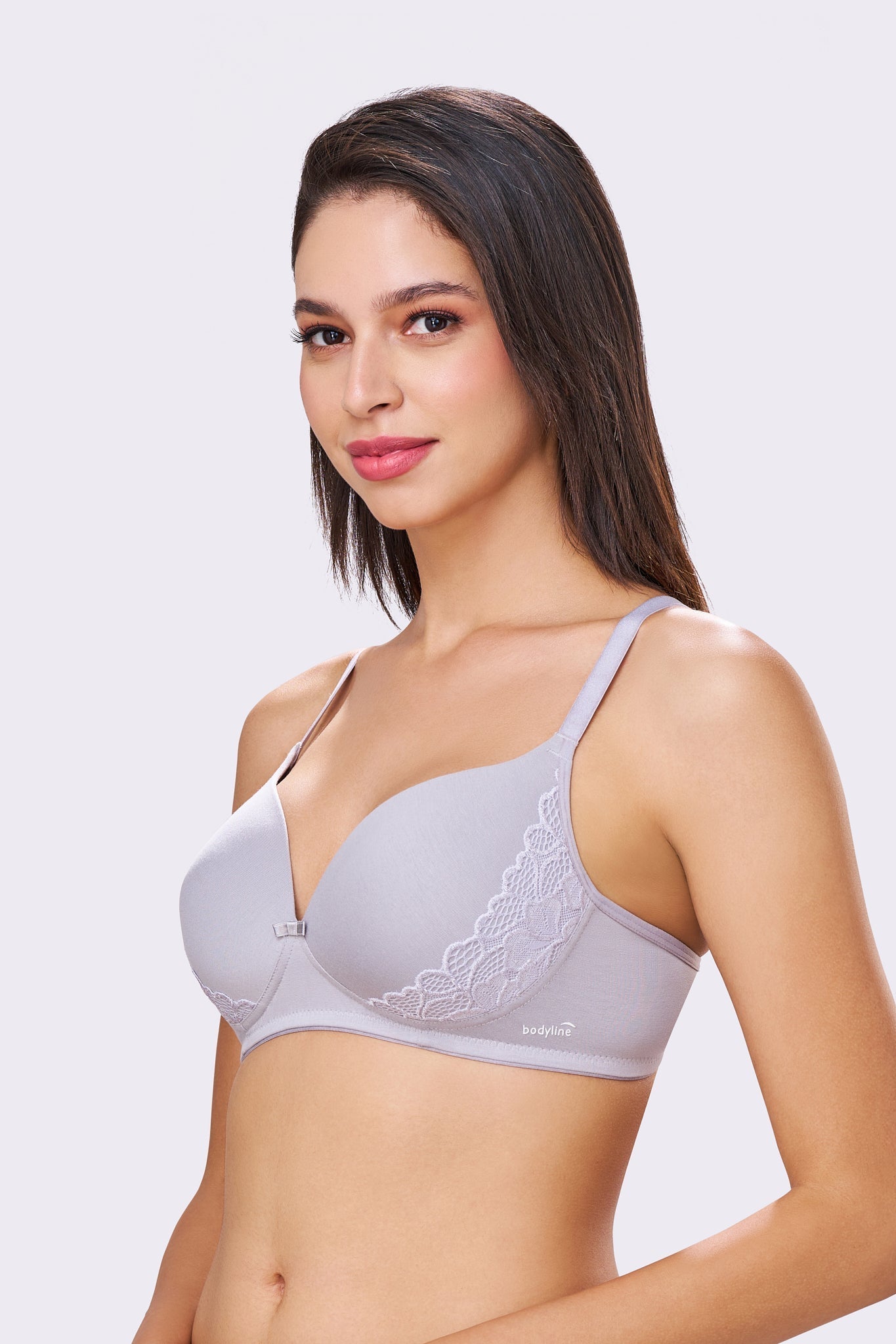 FELICITY | Lace Trim Everyday Seamless Lift – Lightly Padded, Non-Wired T-Shirt Bra
