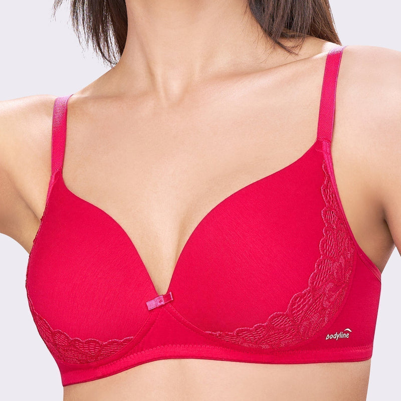FELICITY | Lace Trim Everyday Seamless Lift – Lightly Padded, Non-Wired T-Shirt Bra