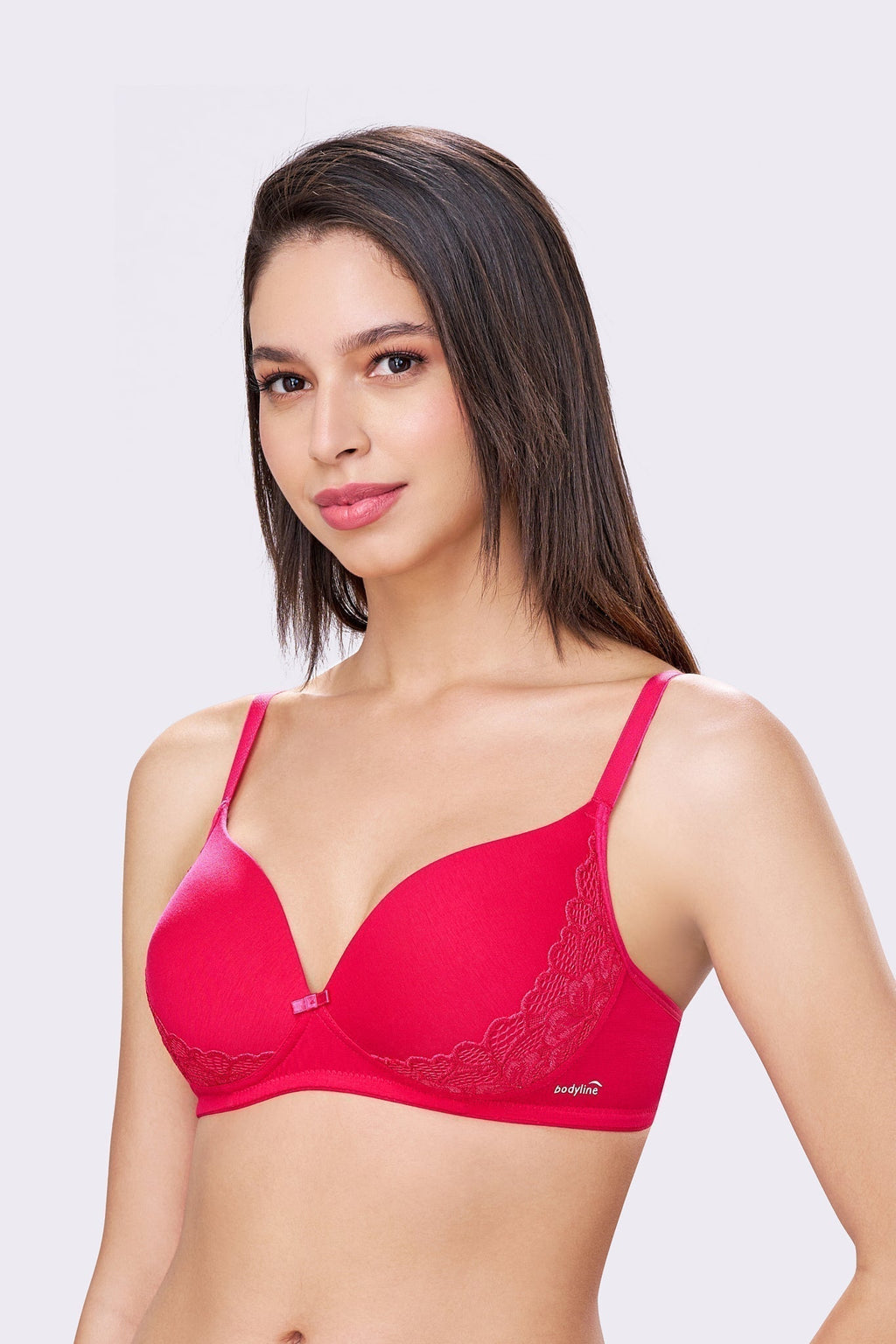 FELICITY | Lace Trim Everyday Seamless Lift – Lightly Padded, Non-Wired T-Shirt Bra