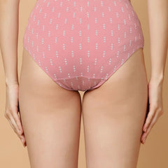 Tummy-Smoothing Printed High Waist Cotton Briefs – Pack of 3