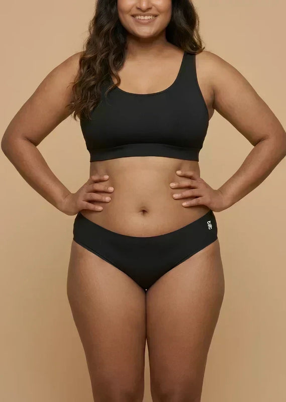 3 Pack - Black Low-waist Seamless Underwear
