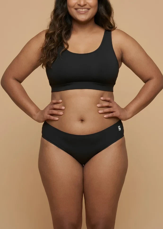3 Pack - Black Low-waist Seamless Underwear