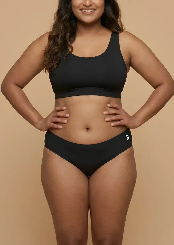 Black Low-waist Seamless Underwear