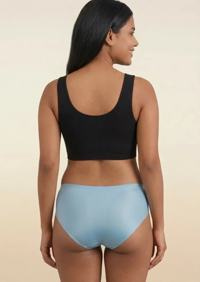 3 Pack - Blue Mid-waist Seamless Underwear