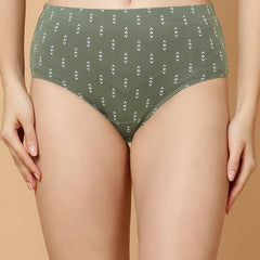Tummy-Smoothing Printed High Waist Cotton Briefs – Pack of 3