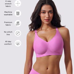 Amara – Fuschia Wireless Everyday Lift Bra