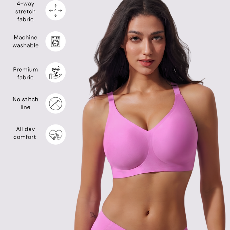Amara – Fuschia Wireless Everyday Lift Bra