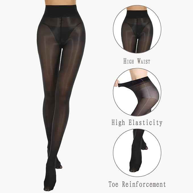Women Shimmer Tights for Women, Shiny Oil Pantyhose Stockings, Oil Bright Shaping Tight Ultra Shiny Sheer Tights High Waist
