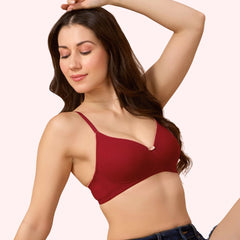 Miley Lace Trim Bra –  Wire-Free Comfort. Power Net, Super Soft Cups & Breathable Mesh Wings