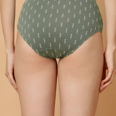 Tummy-Smoothing Printed High Waist Cotton Briefs – Pack of 3