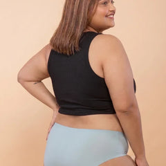 6 Pack - Blue Mid-waist Seamless Underwear