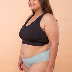 2 Pack - Blue Mid-waist Seamless Underwear