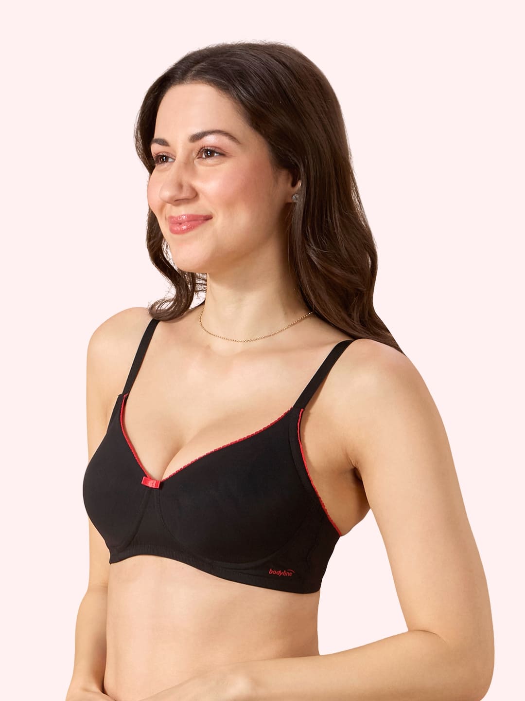 Miley Lace Trim Bra –  Wire-Free Comfort. Power Net, Super Soft Cups & Breathable Mesh Wings