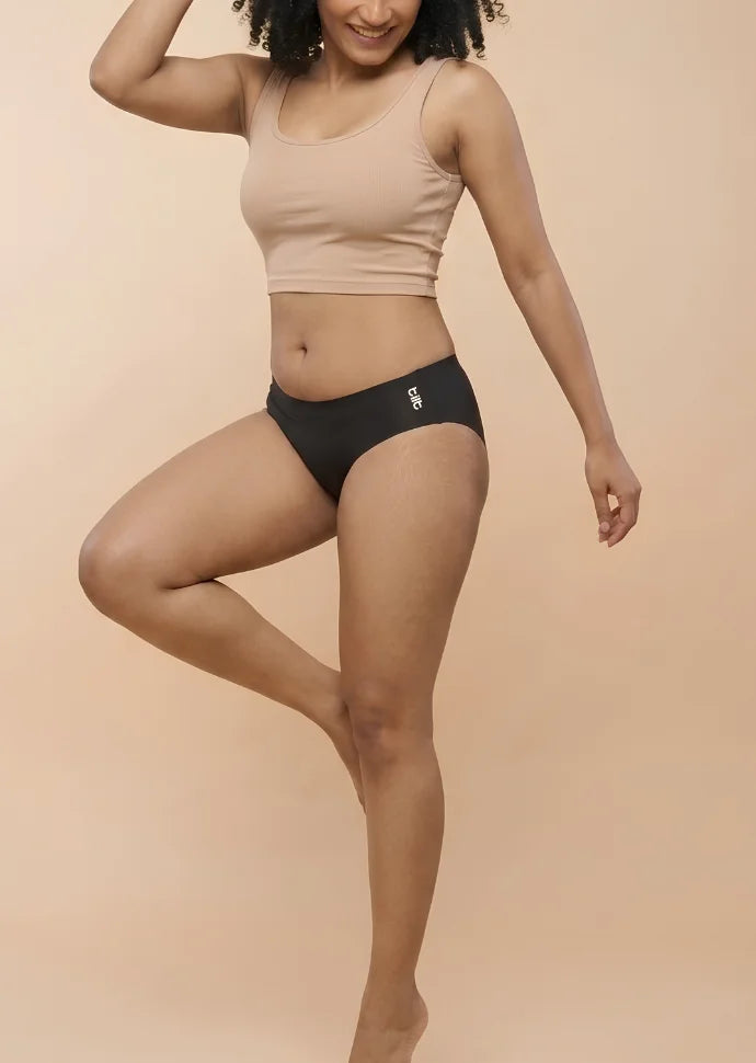 3 Pack - Black Low-waist Seamless Underwear