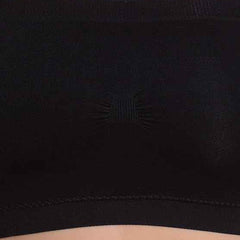 Brachy Women Black Lightly Padded Seamless Rapid Dry Bandeau Tube Bra