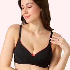 Miley Lace Trim Bra –  Wire-Free Comfort. Power Net, Super Soft Cups & Breathable Mesh Wings