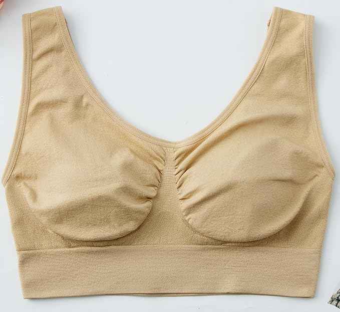 Pack Of 2 Womens Fashion Sports Bra | Seamless, Padded, Non-Wired Gym & Yoga Bra | High Support, Comfortable Everyday Bralette