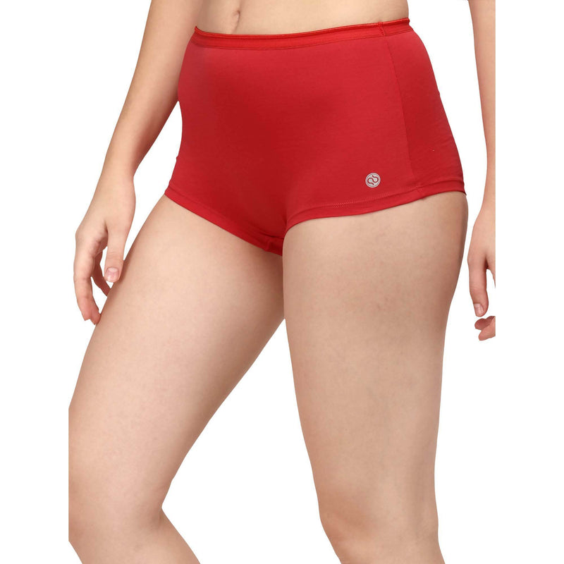 SOIE Woman - High Rise Full Coverage Cotton Spandex Boyshorts (Pack of 2) - Panty -for Women