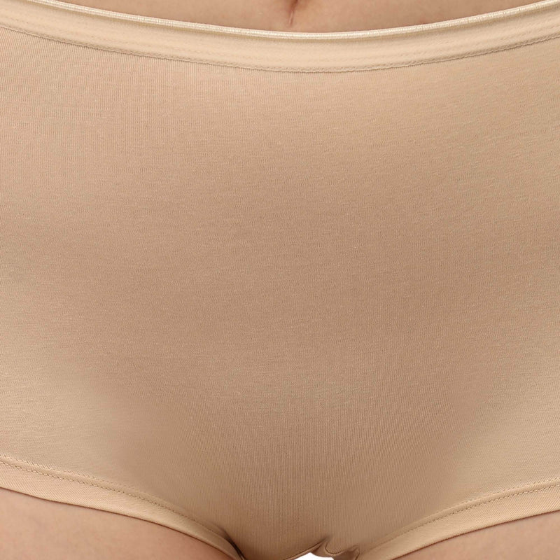 SOIE Woman - High Rise Full Coverage Cotton Spandex Boyshorts (Pack of 2) - Panty -for Women