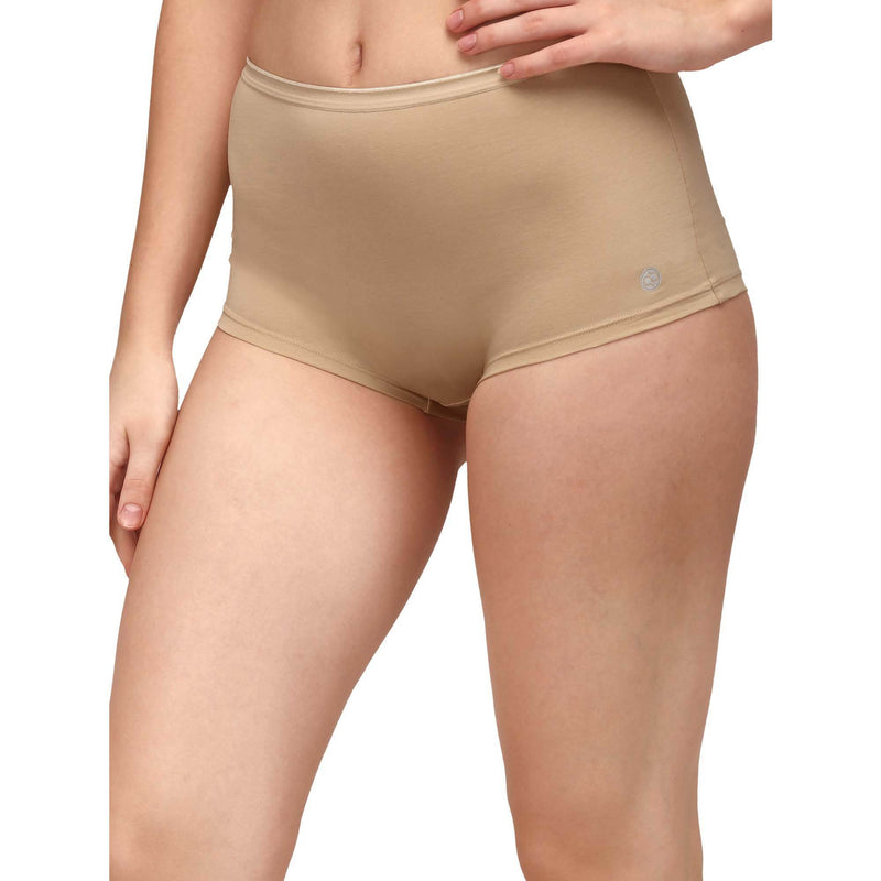 SOIE Woman - High Rise Full Coverage Cotton Spandex Boyshorts (Pack of 2) - Panty -for Women