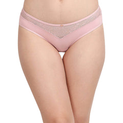 SOIE Woman - Mid Rise Brief With Lace Detailing - Panty -for Women