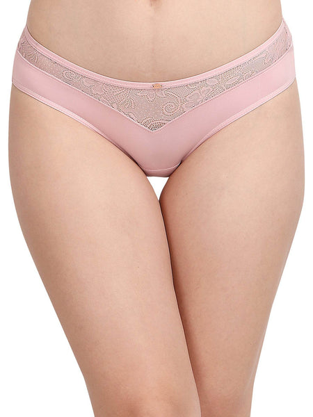 SOIE Woman - Mid Rise Brief With Lace Detailing - Panty -for Women