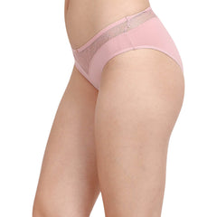 SOIE Woman - Mid Rise Brief With Lace Detailing - Panty -for Women