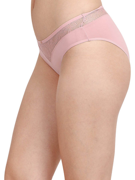 SOIE Woman - Mid Rise Brief With Lace Detailing - Panty -for Women