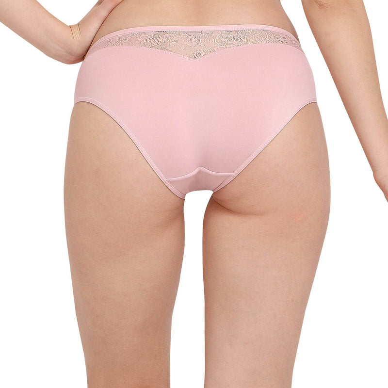 SOIE Woman - Mid Rise Brief With Lace Detailing - Panty -for Women