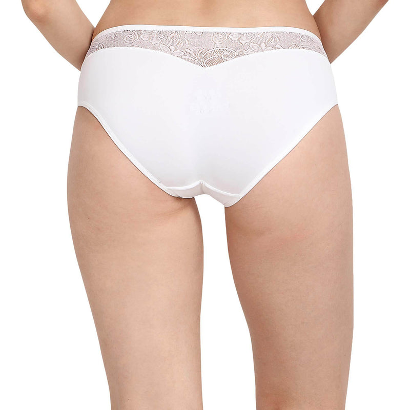 SOIE Woman - Mid Rise Brief With Lace Detailing - Panty -for Women