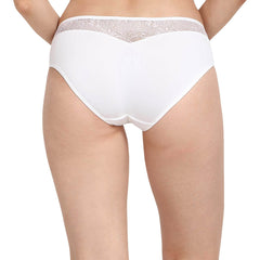 SOIE Woman - Mid Rise Brief With Lace Detailing - Panty -for Women