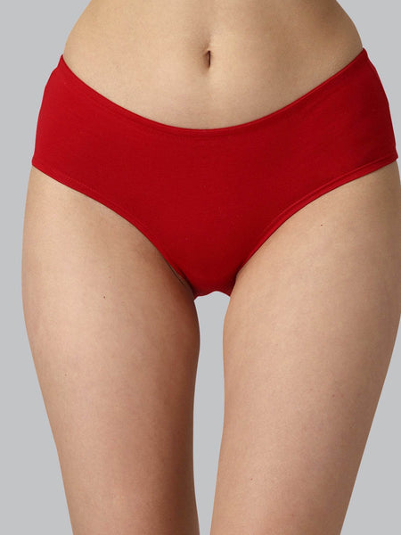 SOIE Woman - Mid Rise High Coverage Solid Colour Cotton Stretch Brief Panty (Assorted Pack of 3) - Panty -for Women